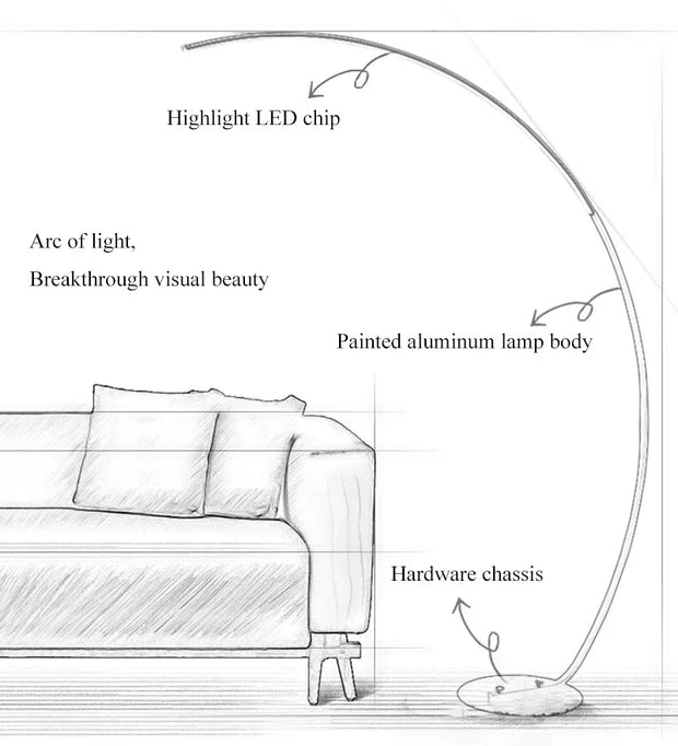 Nordic Arc LED Corner Light