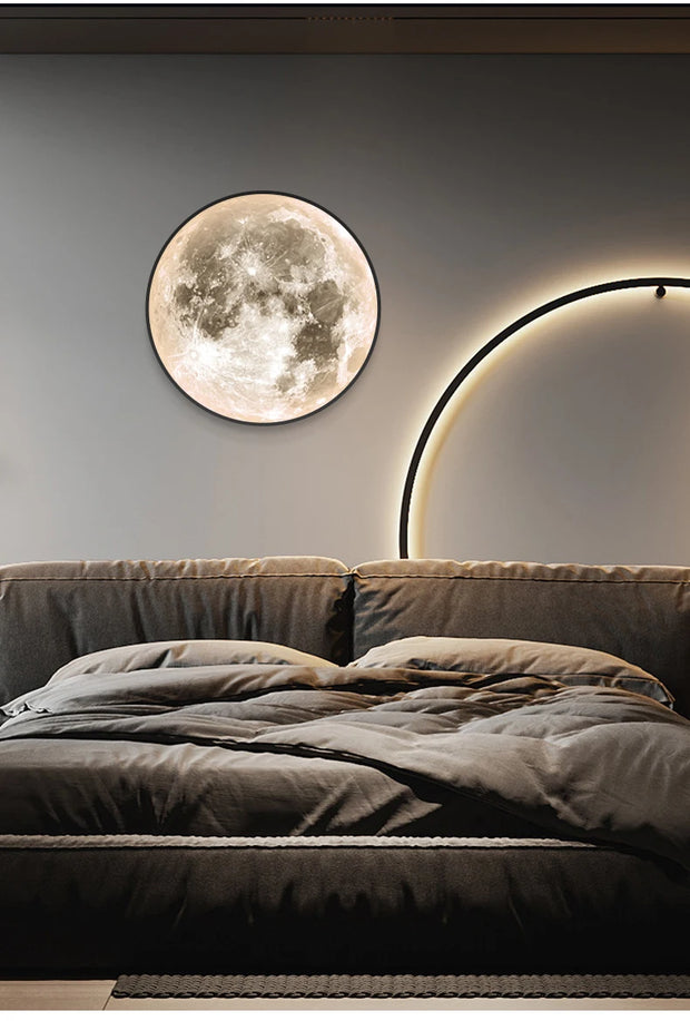 Modern 3D Moon Led Wall Lamp