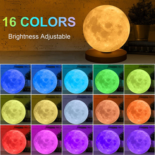 3D LED Moon Night Lamp with 16 Colors