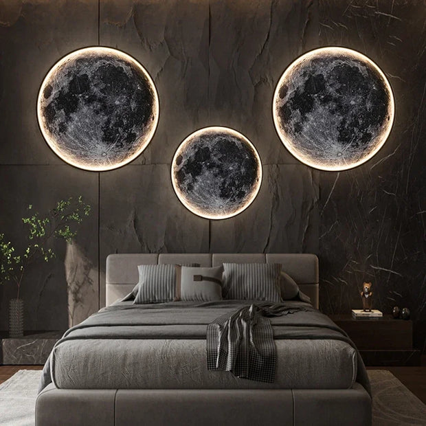 Modern 3D Moon Led Wall Lamp