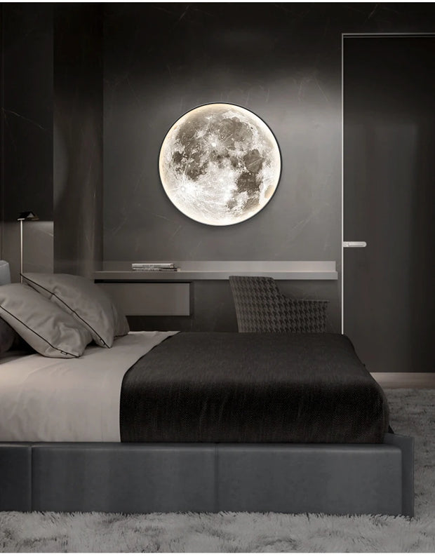 Modern 3D Moon Led Wall Lamp