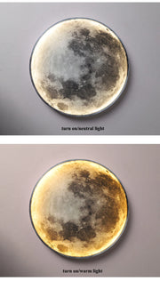 Modern 3D Moon Led Wall Lamp