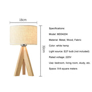 LED Wooden Bedside Lamp