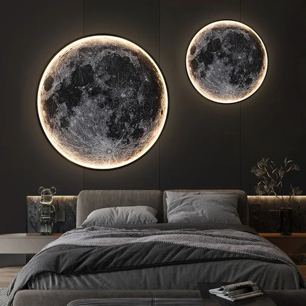 Modern 3D Moon Led Wall Lamp