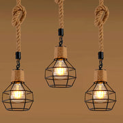 Vintage Iron Hemp Rope Lamp