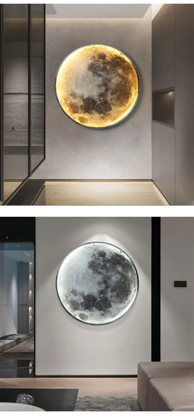 Modern 3D Moon Led Wall Lamp